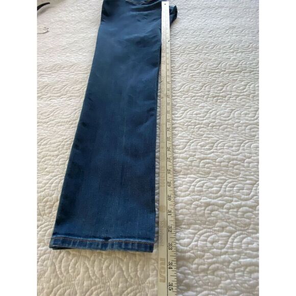 Old Navy Curvy Profile Mid Rise Jeans Blue Size 12 Long Slim Straight Leg - Picture 11 of 11